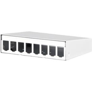 Patchpanel Kupfer - Modul AP-Gehäuse 8 Port reinweiß unbestückt - 130861-0802-E