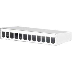 Patchpanel Kupfer - Modul AP-Gehäuse 12 Port reinweiß unbestückt - 130861-1202-E