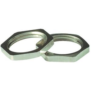 Gegenmutter für Kabelverschraubung - Sechskantmutter 50.216 M M16x1,5 Messing/Vernickelt - 50.216 M