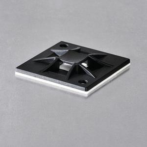 Befestigungssockel und -element für Kabelbinder - Klebe und Montagesockel Q-TIES 20 x 20 mm schwarz - 151-10914