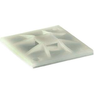 Befestigungssockel und -element für Kabelbinder - Klebe und Montagesockel Q-TIES 20 x 20 mm natur - 151-10904