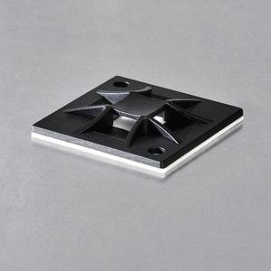 Befestigungssockel und -element für Kabelbinder - Klebe und Montagesockel Q-TIES 30 x 30 mm schwarz - 151-10915