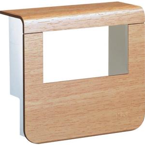 Geräteträger für Sockelleistenkanal - Geräteträger Oberteil mit seitlichen Spiegelflächen SL 20x50 buche - SL20055932D2