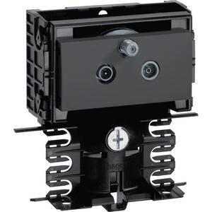 Geräteträger für Sockelleistenkanal - Geräteträger Technikteil Antennen 3-fach Enddose zu SL 20x80 graphit - SL200809499011