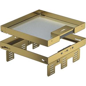 Nivellierbare Kassette für Kanaleinbau, Doppel- und Hohlboden - Quadratische Kassette mit Schnurauslass 243x243mm CuZn - 7409234