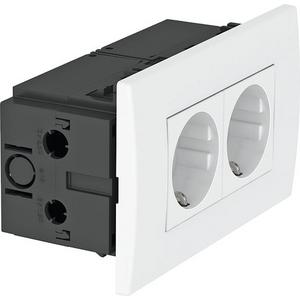 Steckdose - Steckdoseneinheit Modul 45 2fach 84x140x59mm minzgrün - 6119408