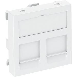 Kommunikationstechnik - Datentechnikträger für 2 Anschlussmodule Typ RM 45x45mm PC reinweiß - 6119292