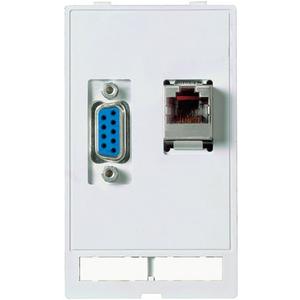 Kommunikationsanschlussdose Kupfer - Modlink Frontplatteneinbau Datensteckereinsatz 1x Sub-D9 1x RJ45 - 4000-68000-1410000