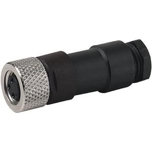 Modulare Kupplung - Buchse M8 gerade mit Lötstiften. 4-polig 0,25mm² - 7000-08501-0000000