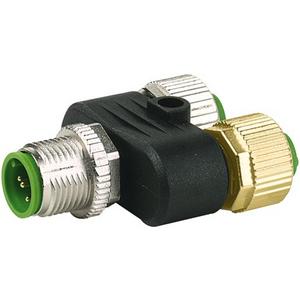 Modulare Kupplung - T-Stück M12 Stecker gerade auf M12 Buchse gerade 5-pol Verteilfunktion - 7000-41121-0000000