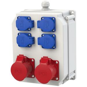 CEE-Steckdosen-Kombination - Kunststoff-Mobilverteiler Schwaz IV 2x16/5 4xSSD M20o - 9014120-P