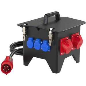 CEE-Steckdosen-Kombination - Mobiler Vollgummiverteiler Spitz BV 32/5 2x16/5 3xSSD 2m5G6St32 MöP - 9474080