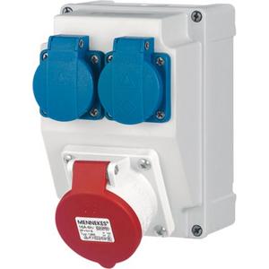 CEE-Steckdosen-Kombination - Amaplast-Kombi MINI 2xSSTD - AM 84441