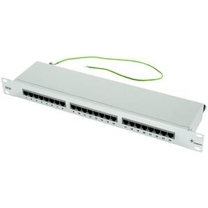 Patchpanel Kupfer - Patch Panel MPP24-HS Kat.5e 24 x RJ45 geschirmt lichtgrau RAL 7035 - J02023B0017