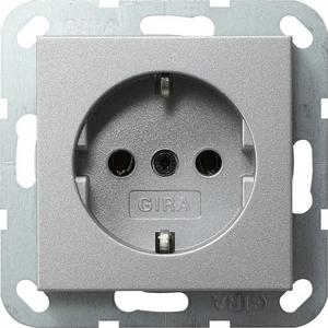 Steckdose - SCHUKO Steckdose SK für System 55 Aluminium - 018026
