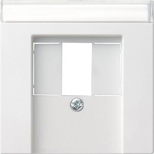 Kommunikationstechnik - Abdeckung beschriftbar für TAE+Stereo+USB System 55 reinweiß matt - 087627