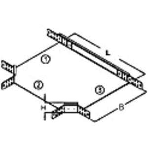 Anbau-Abzweigstück für Kabelrinne - Kabelrinnenabzweigung H60 B200 sz - 014107