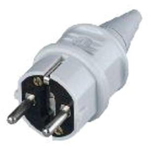 SCHUKO-Stecker - Schuko-Stecker grau 16A 2p+E 230V IP44 - AM 10749