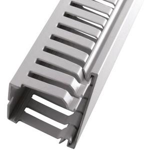 Verdrahtungskanal - Verdrahtungskanal BxH 37,5x75 mm PVC grau RAL7030 VPE=24 m - 7641-1