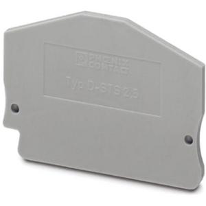 Abschluss- und Zwischenplatte für Reihenklemme - Abschlussdeckel grau (LxBxH) 51 x 2,2 x 43 mm D-STS 2,5 - 3031762
