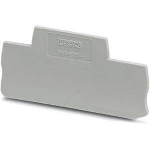 Abschluss- und Zwischenplatte für Reihenklemme - Abschlussdeckel grau (LxBxH) 83,5 x 2,2 x 47,5 mm D-STTB 4 - 3030462