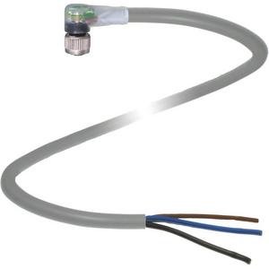 Konfektioniertes Sensor-Aktor-Kabel - Kabeldose M8 gewinkelte Bauform 3-polig 2 m PUR Kabel offenes Ende - 023284