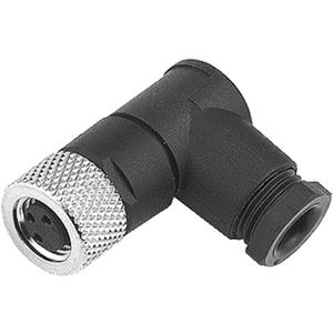Rundsteckverbinder (Industriesteckverbinder) - Kabeldose M8 gewinkelte Bauform 3-polig konfektionierbar - 229286
