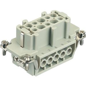 Kontakteinsatz für Industriesteckverbinder - Han E Buchseneinsatz 10-polig Schraubanschluss 500V / 16A - 09330102701