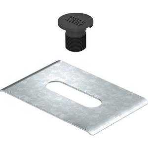Montagematerial für Kabeltragsystem - Gitterrinnenbefestigung auf FangFix-Stein ø20mm schwarz - 5403100