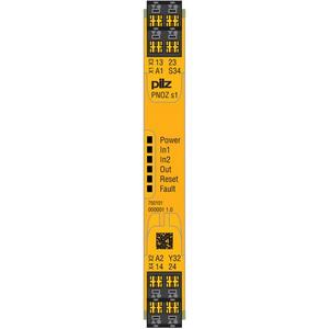 Gerät zur Überwachung von sicherheitsgerichteten Stromkreisen - Sicherheitsrelais PNOZ s1 für Not-Halt Schutztüren oder Lichtgitter - 750101