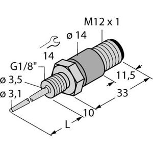 Temperaturfühler - Temperaturfühler Eintauchtiefe 24 mm PT100 - T-99 10401