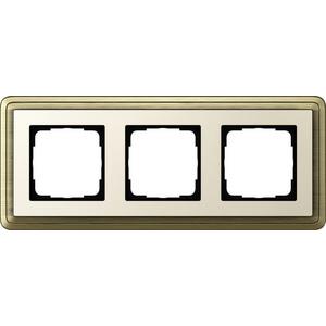 Abdeckrahmen - 3-fach Abdeckrahmen für ClassiX Bronze cremeweiß - 0213623