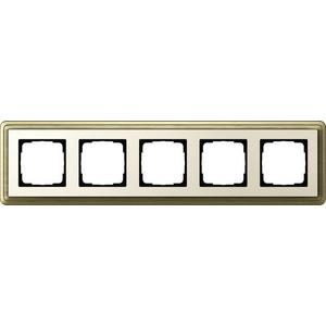 Abdeckrahmen - 5-fach Abdeckrahmen für ClassiX Bronze cremeweiß - 0215623