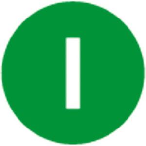 Tastenplatte für Befehls- und Meldegeräte - Tastenplatte flach grün beschriftet - 218165