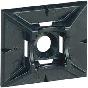 Befestigungssockel und -element für Kabelbinder - Klebesockel selbstklebend 30 x 25 mm schwarz für Kabelbinder bis B=4,6mm - 032067