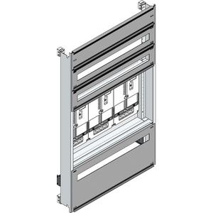 Zählerfeld - Einsatz für Zählerverteiler (Kärnten) TN-Netz 3 Zählerplätze H 1150mm - EMZV3-4C K/TN