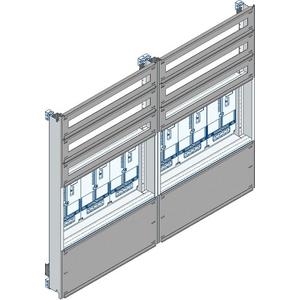 Zählerfeld - Einsatz für Zählerverteiler (Wien) TN-Netz 6 Zählerplätze H 1150mm - EMZV6-4F W/TN