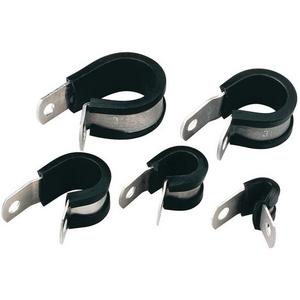 Befestigungsschelle - Befestigungsschelle Aluminium mit Profil natur / schwarz - 211-15100