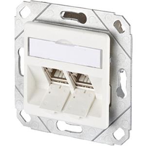 Kommunikationsanschlussdose Kupfer - Kommunikationsanschlussdose C6Amodul 1 Port 270°M UP reinweiß - 130B12D21102-E
