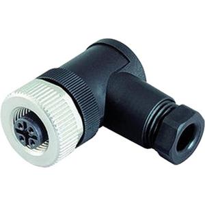 Rundsteckverbinder (Industriesteckverbinder) - Kabeldose M12 gewinkelt 4-polig konfektionierbar / selbstanschließbar - 224884