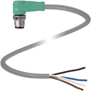 Konfektioniertes Sensor-Aktor-Kabel - Verbindungskabel M12 gewinkelt auf M12 gewinkelt 4-polig 5 m PUR Kabel - 230057