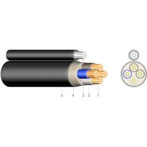 Installationsleitung - PVC-Mantelleitung mit Trageorgan SETRA YMT-O 4x10 RM sw - YMT-O 4X10   RM  SW