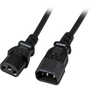 Netzanschlussleitung - Kaltgeräteverlängerung C13-C14 St-Bu,schwarz 2 m 3 x 0,75 mm² - EK503.2