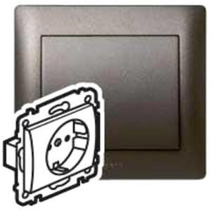 Steckdose - Schukosteckdose SL mit erhöhtem Berührungsschutz Galea dark bronze - 771263