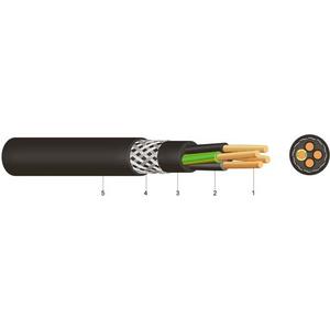 Ziffern - PVC Steuerleitung UV-best. Cu geschirmt LSYCVCY-JZ 4x1,5 sw Eca - LSYCYCY-JZ  4X 1,5
