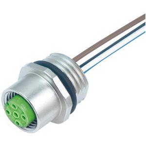 Konfektioniertes Sensor-Aktor-Kabel - M12 Flanschbuchse A-cod offenes Leitungsende Vorderwandmontage 5p 2m - 7000-13561-9720020
