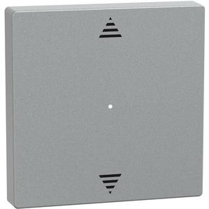Abdeckung für Schalter, Taster, Dimmer, Jalousie - Wippe f. Taster-Modul 1-fach (Pfeile Auf/Ab) Aluminium - MEG5215-0460