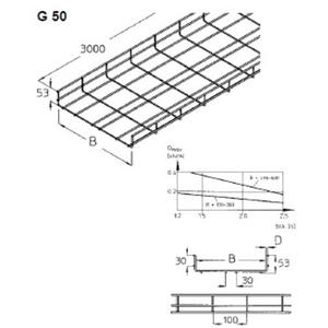 Gitterrinne - Gitterbahn G50-20 tfvz 200mm breit - 077623