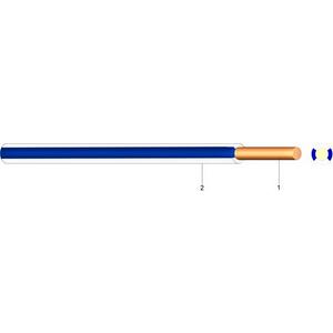Aderleitung Feindrähtig - PVC Aderleitung YSF 1 dunkelblau/weiß 250m SPULE - YSF 1   DBL/WS SP