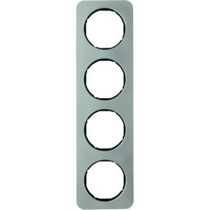 Abdeckrahmen - Rahmen Berker R.1 Edelstahl/schwarz - 10142104